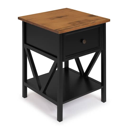 Walker Edison 19" 1-Drawer Wood Side Table